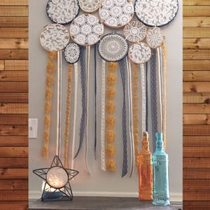 Summer Breeze Boho Doily Dreamcatcher Curtain