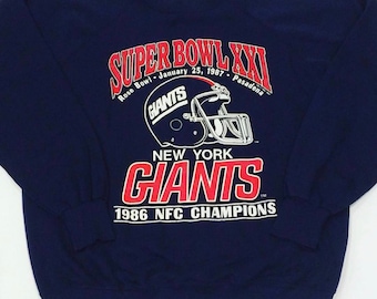 Vintage 1987 New York Giants Super Bowl Champions Sweatshirt Size Large
