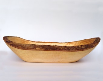 Handmade Mango Wood Bowl, Rustic Tree Bark Wood Centerpiece, Tree Bark Bowl, Rustic Centerpiece, Rustic Wood Serving Bowl Centerpiece