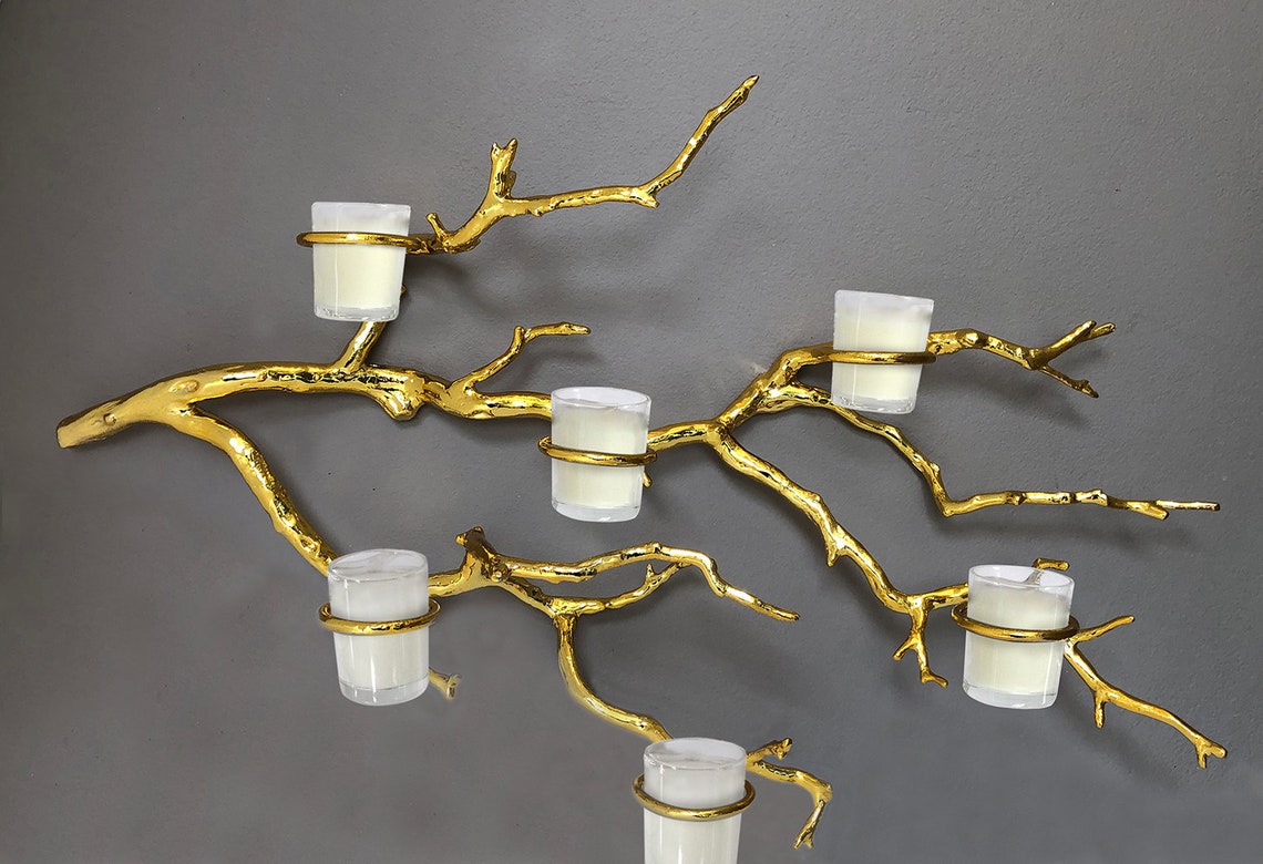Tree Branch Candle Holder Tree Branch Decor Glass Votive Etsy