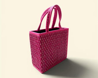 Borsa intrecciata a mano, borsa in fibra naturale, borsa fatta a mano