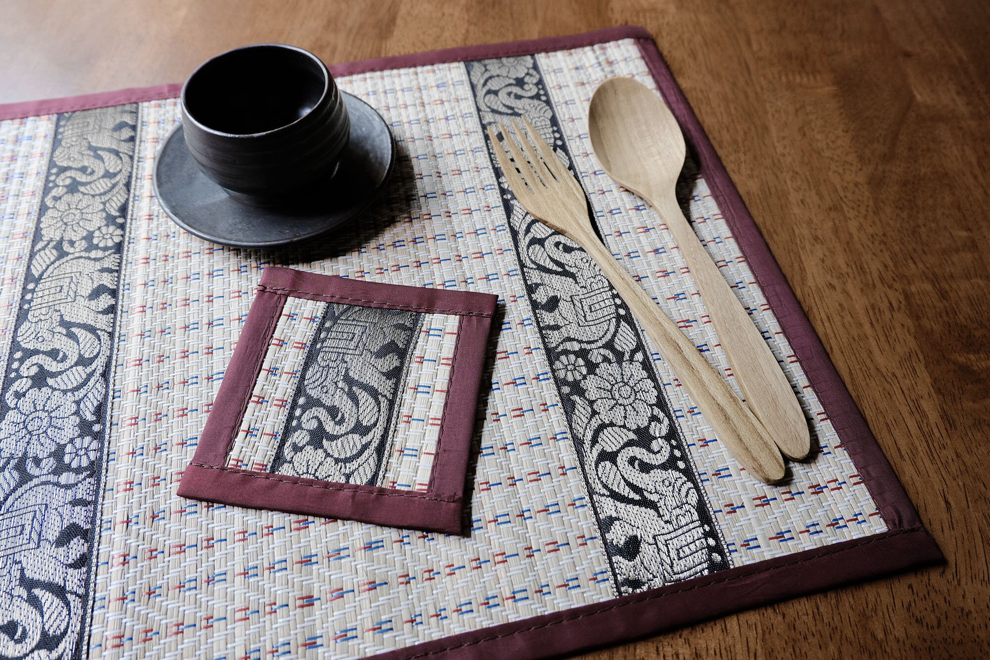 Set of 6 Placemats and 6 Coaster Reed Placemat Reed Coaster Etsy