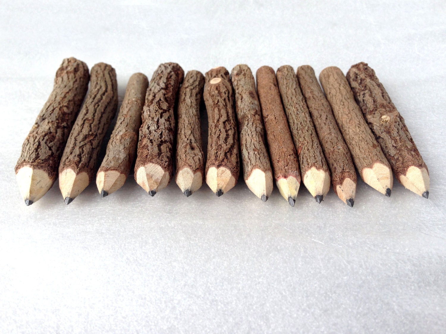 Wood Pencils Rustic Twig Pencils Set Graphite Pencils Rustic Etsy
