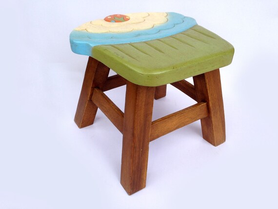 wooden stool for kids