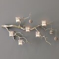 Manzanita Branch Wall Candle Holder, Rustic Silver Votive Display, Tree Branch Wall Candle Holder, Tree Branch Decor, Glass Votive Holder