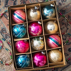 Vintage Assorted Large Christmas Ornaments - Box B