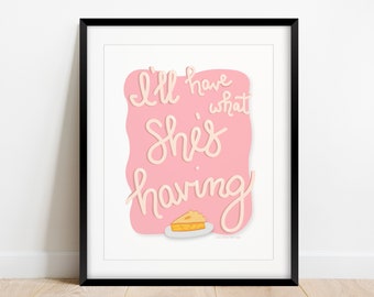 When Harry Met Sally - Sally's Restaurant Order I'll Have What She's Having | DIGITAL DOWNLOAD Wall Art