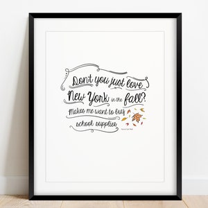 C&#39;è posta per la citazione del film / New York in autunno / DOWNLOAD DIGITALE Wall Art di varie dimensioni