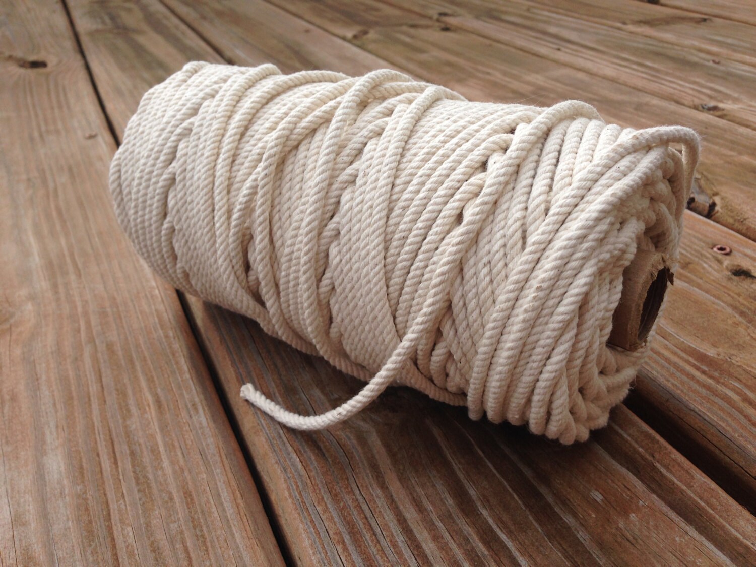 100 Cotton Rope Cord White/ Natural 5 YARDs Etsy