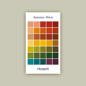 Autumn Warm Color Palette | Seasonal Color Analysis | Phone Wallpaper | Digital Download