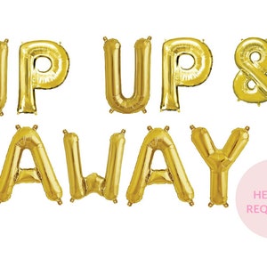 Up Up and Away Balloon Banner - Baby Shower Decor - Hot Air Balloon Decor - Baby Shower Balloon Banner - Foil Letter Balloons - Welcome Baby