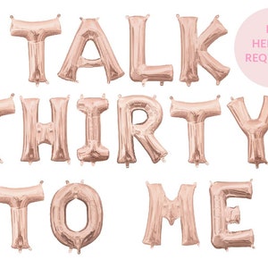 Talk Thirty to Me Balloon Banner - 30th Birthday Balloon Banner - Flirty Thirty Theme - Dirty Thirty Decor - Birthday Decor - Funny Birthday