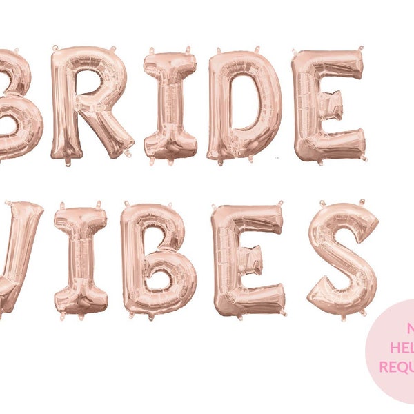 Bride Vibes Balloon Banner - Bachelorette Party Decor - Bridal Shower Balloons - Bride Vibes Theme - Bachelorette Photo Wall -Letter Balloon