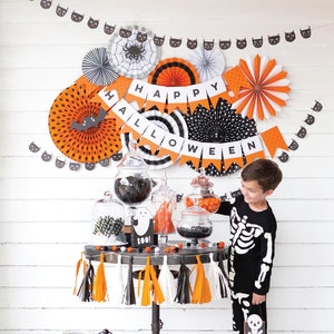 Happy Halloween Printed Paper Banner Halloween Party Halloween Decor Hanging Decor Spooky Party image 3