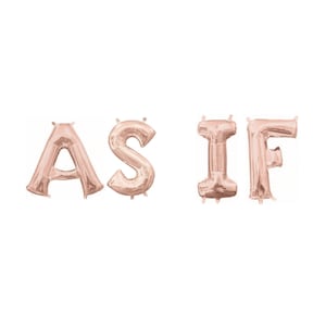 As If Balloon Banner - Clueless Theme Decor - Birthday Balloon Banner - Birthday Photo Wall - Bachelorette - Balloon Letters