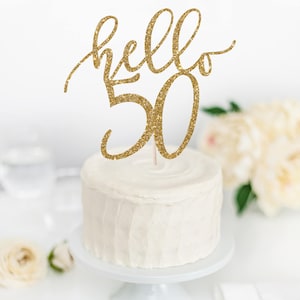Cake Topper All About Details Red Hello 40