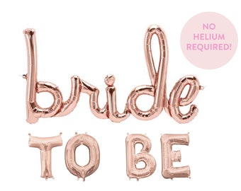 Bride To Be Balloon Banner - Bridal Shower -  Wedding Decor - Engagement - Bachelorette Decor - Bridal Photo Prop - Foil Letter Balloon