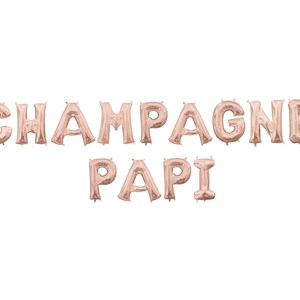 Banner de balão de champanhe Papi - Banner de balão de aniversário - Parede de fotos - Despedida de solteiro ou despedida de solteira - Champagne Mami - Dieta de champanhe