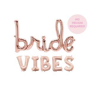 Bride Vibes Balloon Banner - Bridal Shower -  Wedding Decor - Engagement - Bachelorette Decor - Bridal Photo Prop - Foil Letter Balloon