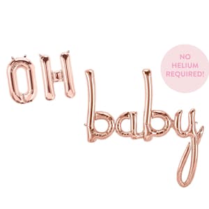 Oh Baby Balloon Banner - Baby Shower Decor - Baby Announcement - Smash Cake Photo Prop - Welcome Baby - Hello World Decor - Baby Sign