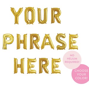Custom Balloon Banner - Custom Letter Balloon - Custom Birthday Banner - Custom Bachelorette Balloons - Custom Hashtag Banner -Wedding Decor