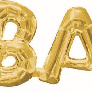 Gold BABY Balloon Baby Shower Decor Baby Announcement Smash Cake Photo Prop Letter Balloon Gender Reveal Decor First Birthday image 2