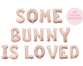Some Bunny is Loved Balloon Banner - Some Bunny Theme - Easter Birthday - Bunny Smash Cake Decor - Smash Cake Photo - Custom Bunny Balloons