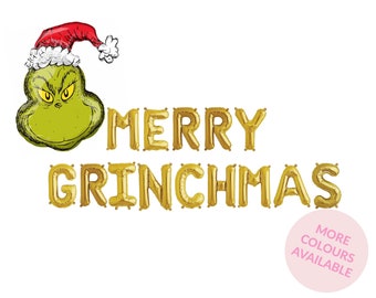 Merry Grinchmas Balloon Banner - Natale Festa Decor - Natale Festa Backdrop - Natale Foto Wall - Palloncini di Natale - Tema Grinch