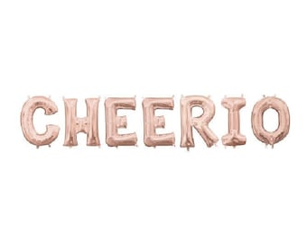 Cheerio 16" Mylar Balloon Letter Banner - Fête d'adieu - Fête d'adieu - Thème Bon Voyage - Cheerio Letter Sign - Photo Wall Prop