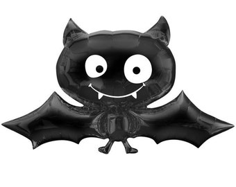 Black Bat Balloon - 41 " Wide - Halloween Balloon - Halloween Decor - Halloween Party - Bat Sh * T Cray Thema