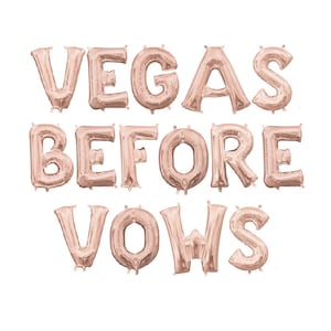 Vegas Before Vows Balloon Banner - 16&quot; Mylar Balloon Banner - Vegas Bachelorette - Casino Theme - Bachelorette Party Balloons
