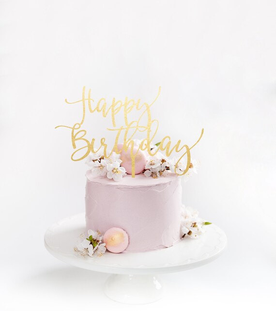 Decorazione per torta di compleanno in acrilico con scritta Happy Birthday - Decorazione per feste - Italia