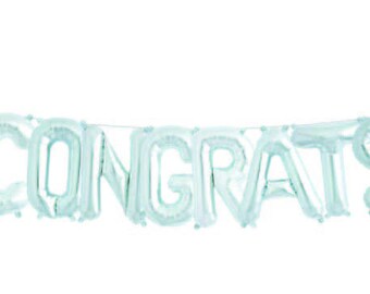 Congrats ballon Letters - Congrats Banner ballonnen - pensioen ballonnen - afstuderen ballonnen - Yay ballonnen - goud zilver folie ballonnen