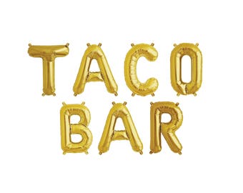 Taco Bar Balloon Banner - Taco Bout a Party Decor - Taco Bar Sign - Fiesta Decor - Fiesta Balloons - Fiesta Bar Sign - Cinco de Mayo Decor