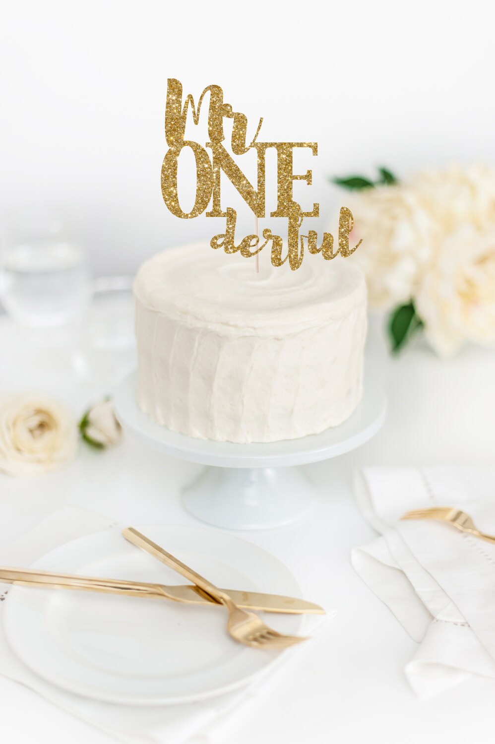 Mr Onederful Cake Topper First Birthday Decor Smash Cake