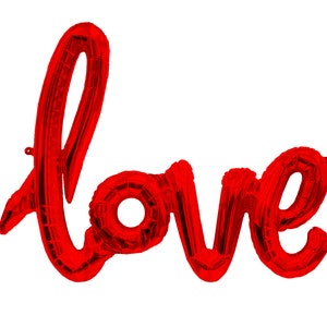 Love Script Balloon - Bridal Shower Decor - Wedding Decor - Verloving Decor - Bachelorette Decor - Bridal Photo Prop - Foil Letter Balloon