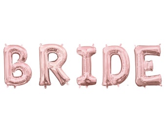 Bride Balloon Banner - Bridal Shower Decor - Bridal Shower Photo Wall - Bachelorette Party Decor - Rose Gold Bridal Shower - Bride to Be