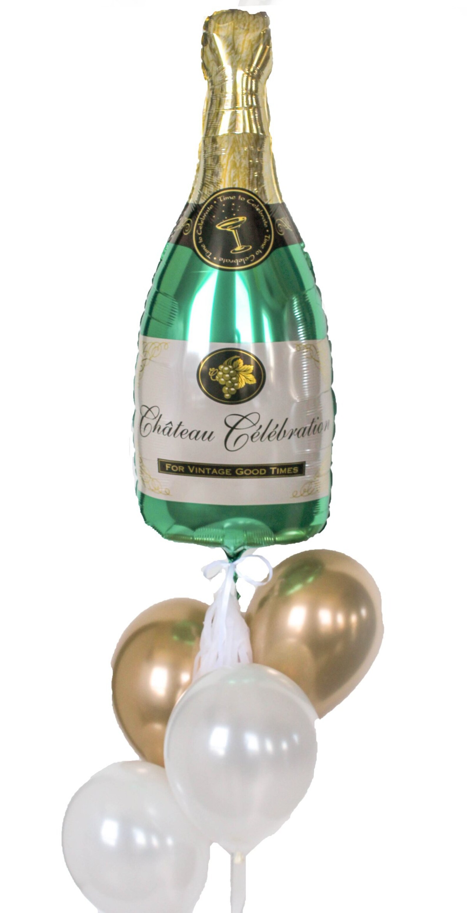 Giant Champagne Balloon Bundle 36 Mylar Balloon With Etsy