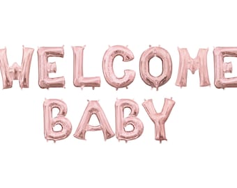 Welkom Baby ballon Banner - Baby douche ballon Banner - nieuwe Baby Announcement - Baby douche Decor - Gender Reveal Decor - brief ballonnen