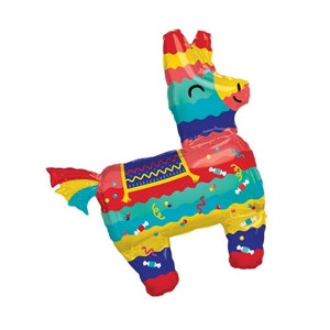Fiesta Pinata Foil Balloon - 33&quot; tall - Fiesta Decor - Cinco de Mayo Themed Decor - Fiesta Balloons - Pinata Party - Birthday Party Balloons