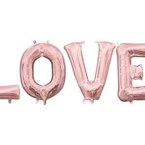 LOVE Balloon Banner - Foil Balloons - Letter balloons - Party Decor - Bridal Shower Decor - Wedding Balloons - Bridal Photo Wall Prop