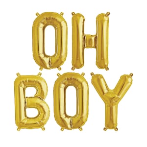 Oh Boy Balloon Banner - Baby Shower Balloons - Baby Shower Decor - It&#39;s a Boy - Little Man Decor - Gender Reveal Decor - Oh Boy Decor