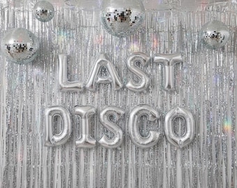 Last Disco 16" mylar-ballonletterbanner - goud, roségoud, zilver - bord vrijgezellenfeest - discothemafeest - Bride to Be-ballonnen