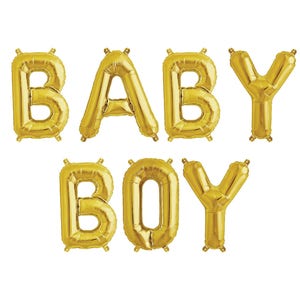 Baby Boy Balloons - Baby Shower Balloons - Baby Shower Decor - It&#39;s a Boy - Little Man Decor - Gender Reveal Decor - Oh Boy Decor