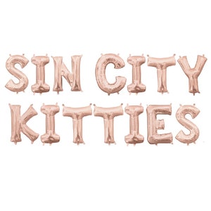 Sin City Kitties Balloon Banner - Bachelorette Balloons - Vegas Bachelorette Party - Casino Theme - Las Vegas - Party Decorations