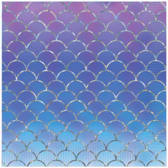 24 Serviettes De Table Sirène - Thème Sous La Mer, Arc-en-ciel - Pour Fêtes D'anniversaire, Baby Shower, Mariage - Lot économique