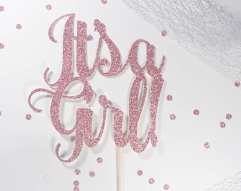 It's a Girl - Baby Shower Cake Topper - New Baby Cake Topper - It's a Girl Cake Topper - Boy Girl Shower - Baby Girl - Baby Shower Decor