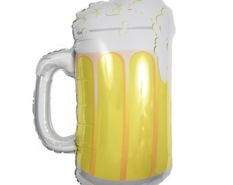 Giant Beer Balloon - 34" Balloon - Cheers & Beers Decor - Father's Day Balloon - Birthday Decor - Cheers Balloon - Dad's Birthday