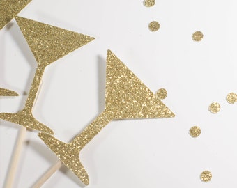 48Pcs Martini Cocktail Cupcake Toppers Martini...