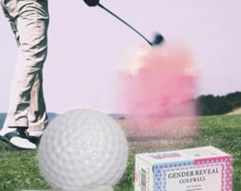 Pink Gender Reveal Golf Ball - Set of Two - What Will it Be - Gender Reveal Party - Baby Shower